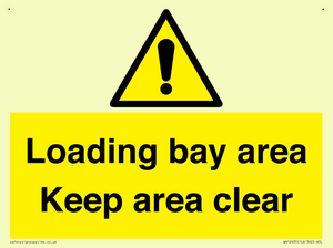 Loading bay area Keep area clear